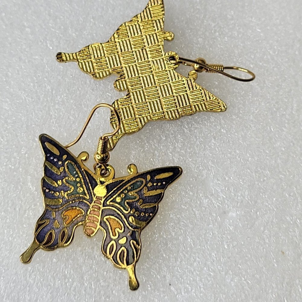 Butterfly Enamel Colorful Earrings - Picture 5 of 8